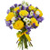 букет желтых роз и синих ирисов. Эфиопия
